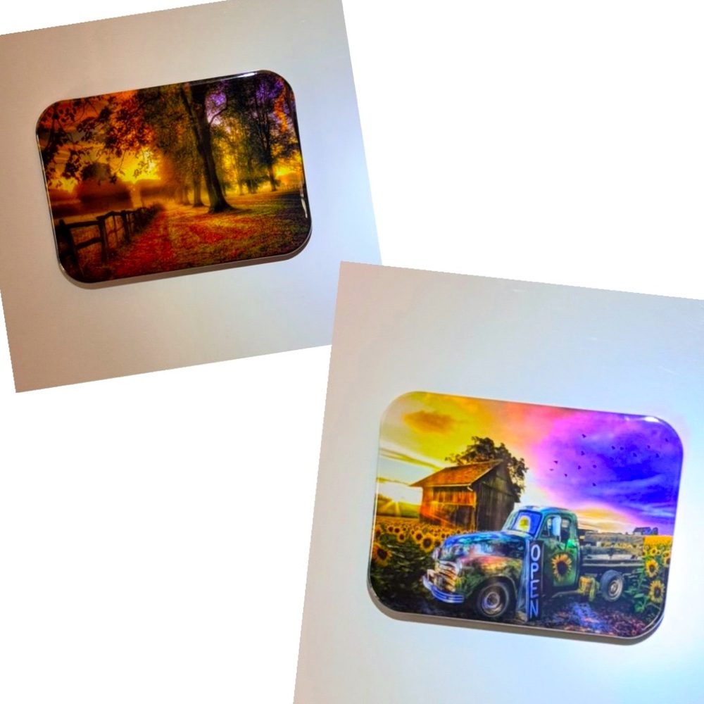 Two Autumn Themed Fridge/Locker Magnets